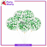5pcs Confetti Filled Latex Balloons For Party Event Decorations & Celebrations