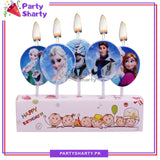 5pcs/set Frozen Theme Candles / Cupcake Toppers Creative Candles Party Supplies