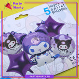5pcs/set Purple Kuromi Foil Balloons Set For Party Decoration & Celebration