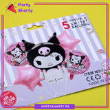 5pcs/set Pink Kuromi Sanrio Foil Balloons Set Birthday Party Decoration and Celebration