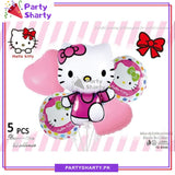 5pcs/set Hello Kitty Foil Balloons For Hello Kitty Theme Party Decoration and Celebration