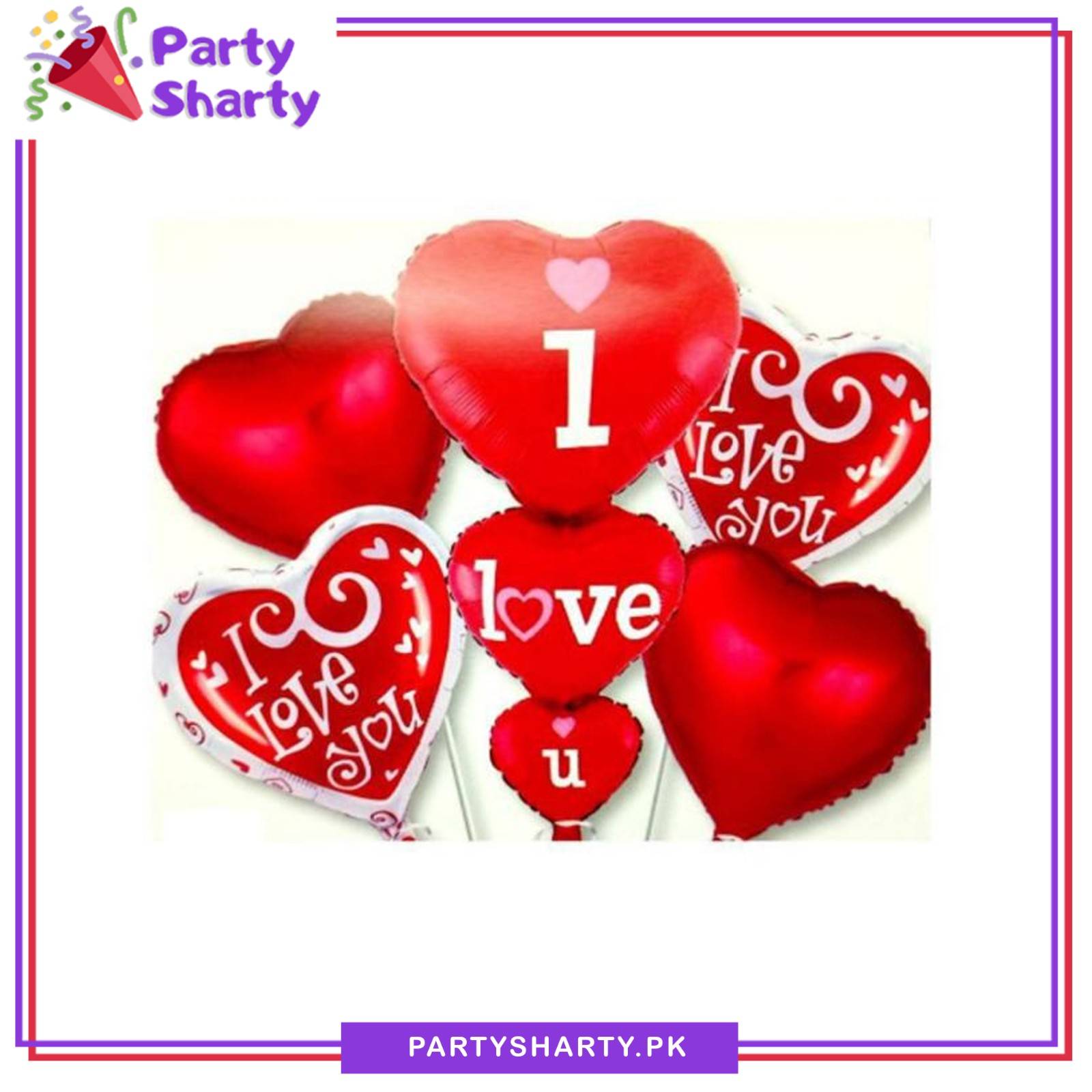 5pcs/set I Love You Foil Balloons For Party Decoration and Celebration