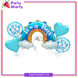 5pcs/set Its a Boy / Girl Stylish Cloud Rainbow Shaped Foil Balloon For Welcome Baby Decoration & Celebrations