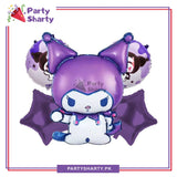 5pcs/set Purple Kuromi Foil Balloons Set For Party Decoration & Celebration
