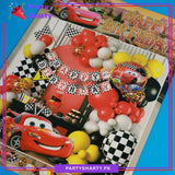 62pcs Happy Birthday McQueen Theme Set for Lightning McQueen Birthday Decoration & Celebration