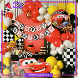 62pcs Happy Birthday McQueen Theme Set for Lightning McQueen Birthday Decoration & Celebration