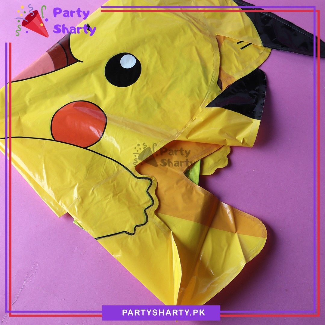 62pcs/Set Happy Birthday Pokemon Red, Yellow & Black Color Theme Set for Theme Based Birthday Decoration & Celebration