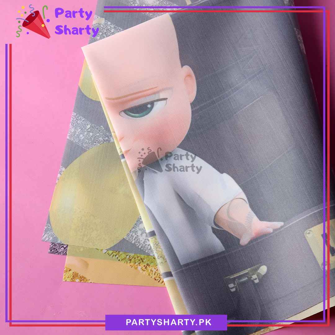 63pcs Boss Baby Happy Birthday Cartoon Theme Set for Theme Based Birthday Decoration and Celebration