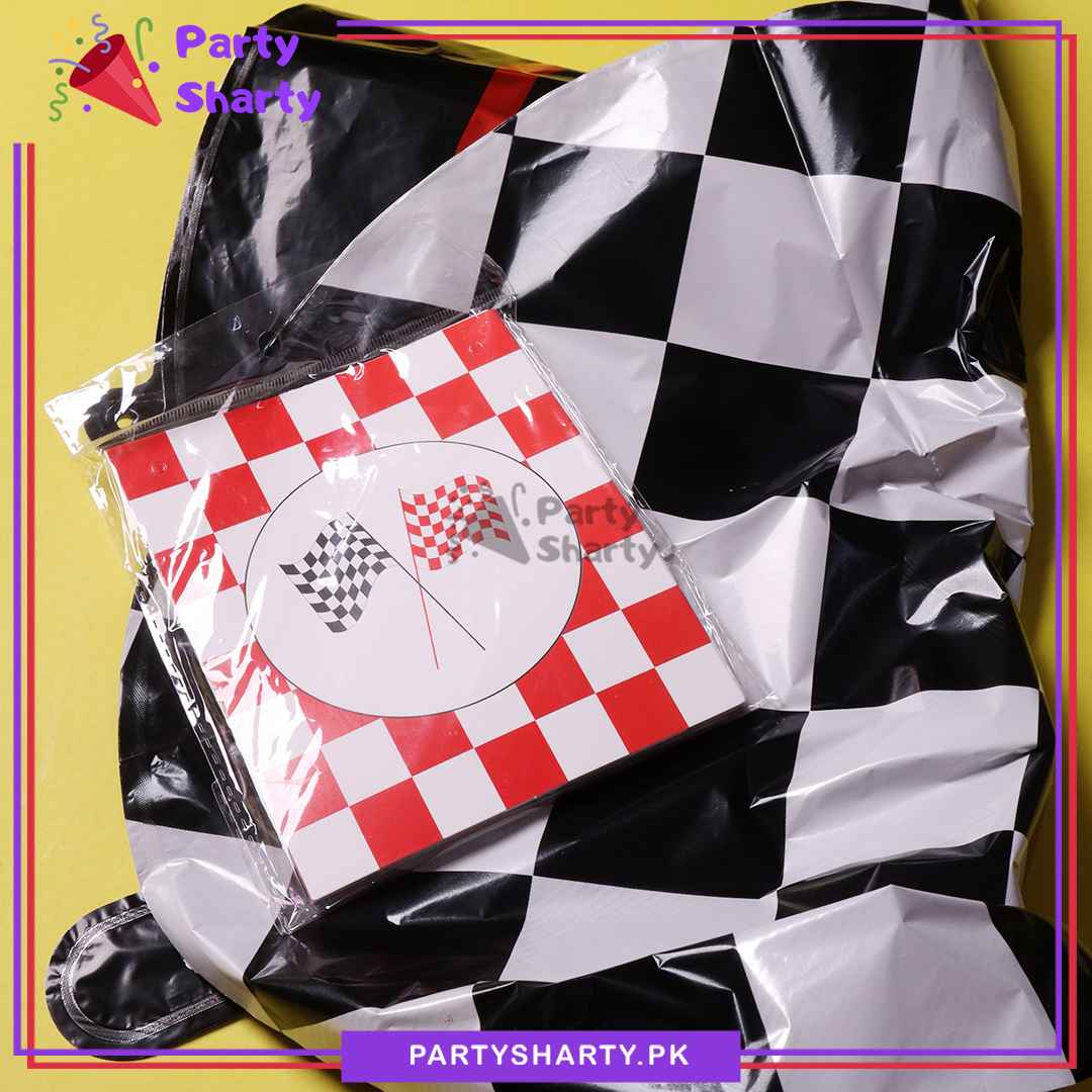 63pcs Happy Birthday Too Fast Tyre Theme Set For Racing Car Themed Party Decoration & Celebration
