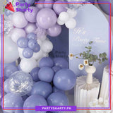 65pcs Dark Purple, Light Purple & White Balloon Garland Arch Kit For Decoration