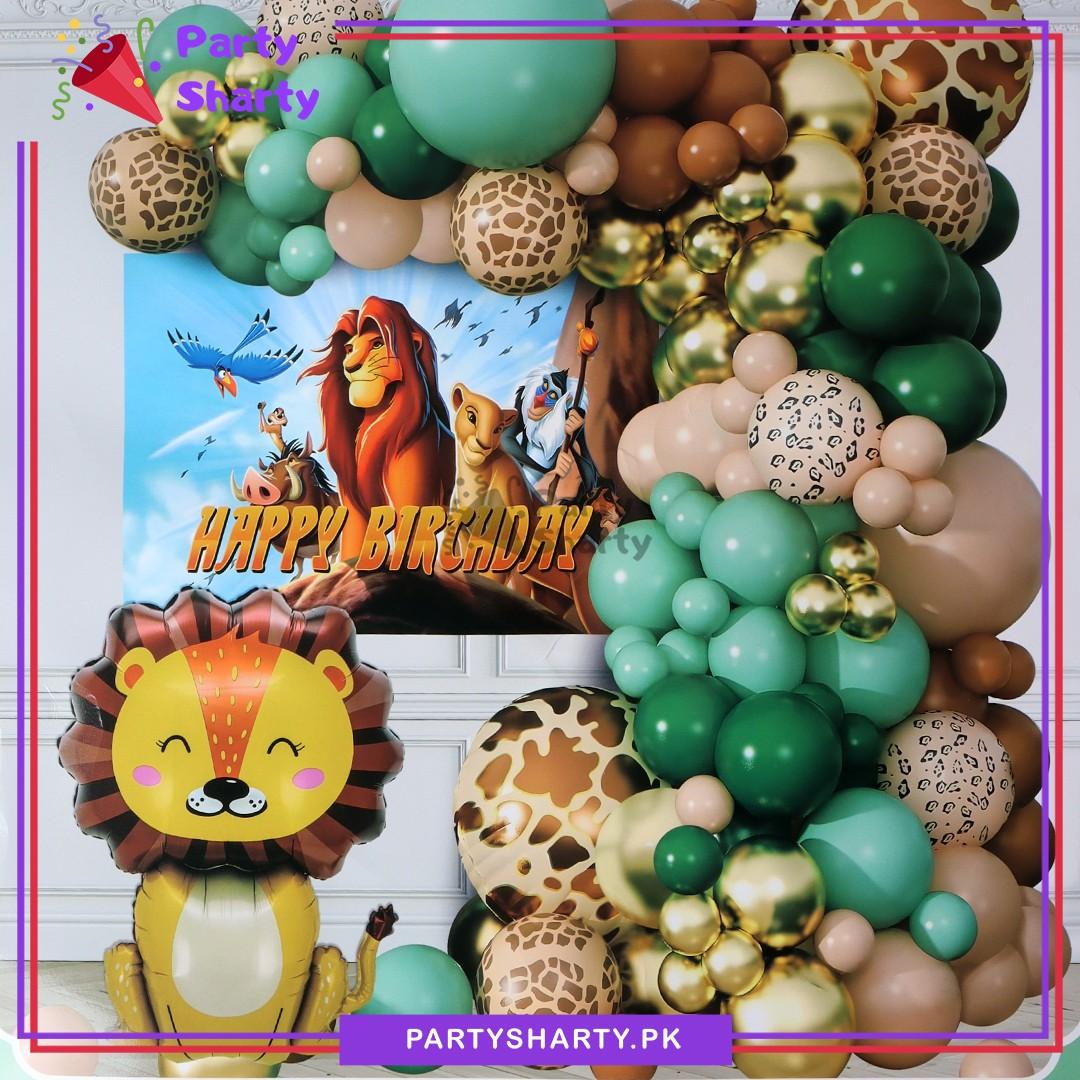 65pcs Happy Birthday Lion King Theme Set For Theme Birthday Party Decoration & Celebration