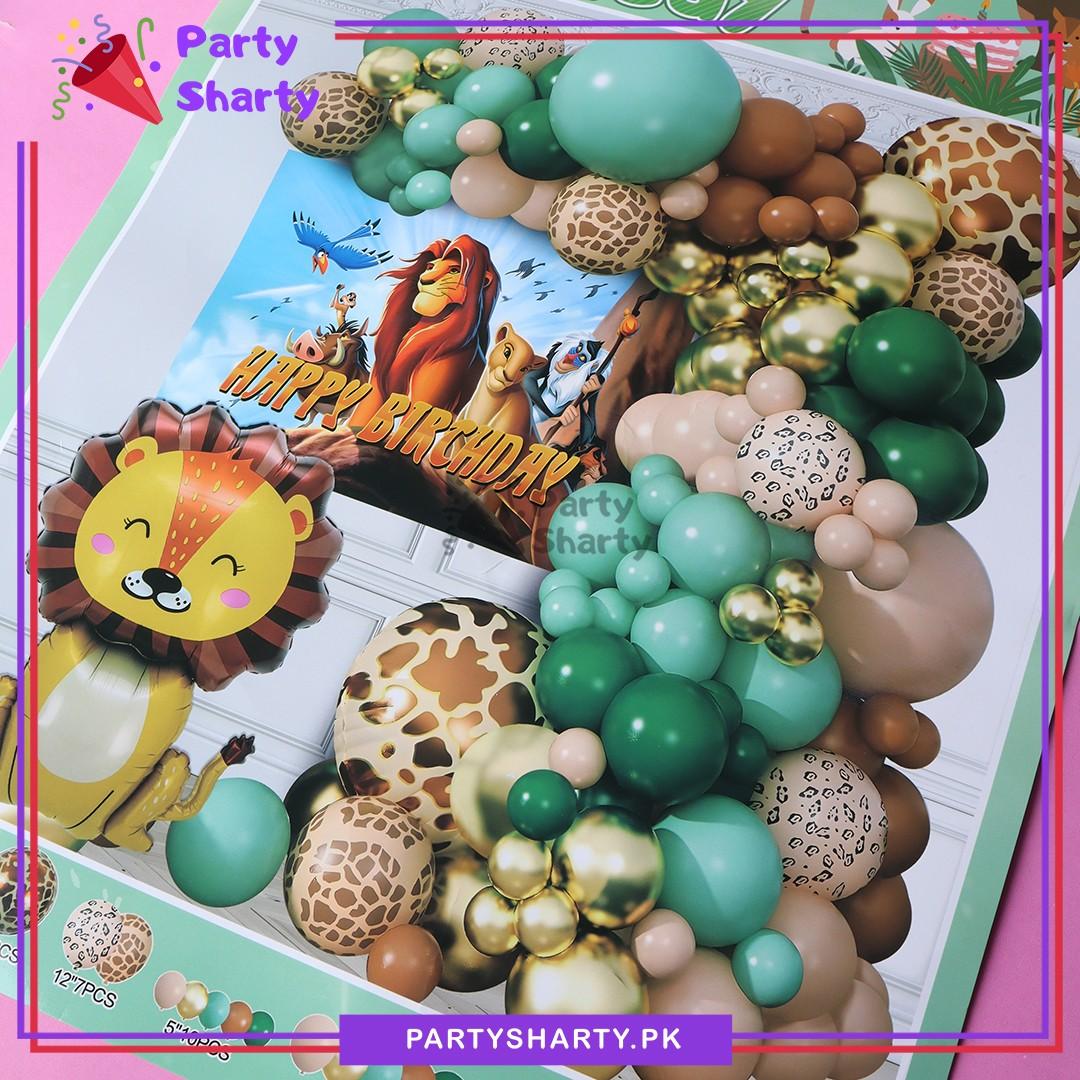 65pcs Happy Birthday Lion King Theme Set For Theme Birthday Party Decoration & Celebration
