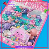 66pcs Happy Birthday Mermaid Theme Set for Theme Based Birthday Decoration & Celebration