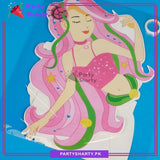 66pcs Happy Birthday Mermaid Theme Set for Theme Based Birthday Decoration & Celebration