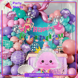 66pcs Happy Birthday Mermaid Theme Set for Theme Based Birthday Decoration & Celebration