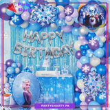 68pcs Happy Birthday Frozen Elsa Theme Set For Theme Based Birthday Decoration & Celebration