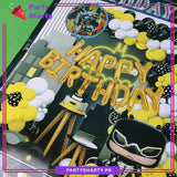 80pcs Happy Birthday Batman Theme Set For Batman Theme Decoration & Party Celebrations