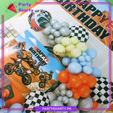 68pcs Motor Bike Theme Balloon Garland Set For Motor Cycle Theme Birthday Decoration and Celebration