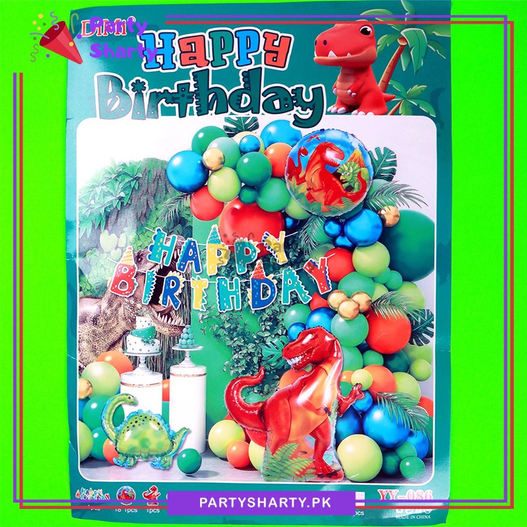 69pcs Happy Birthday Dinosaur & Dragon Theme Set For Birthday Decoration & Celebrations