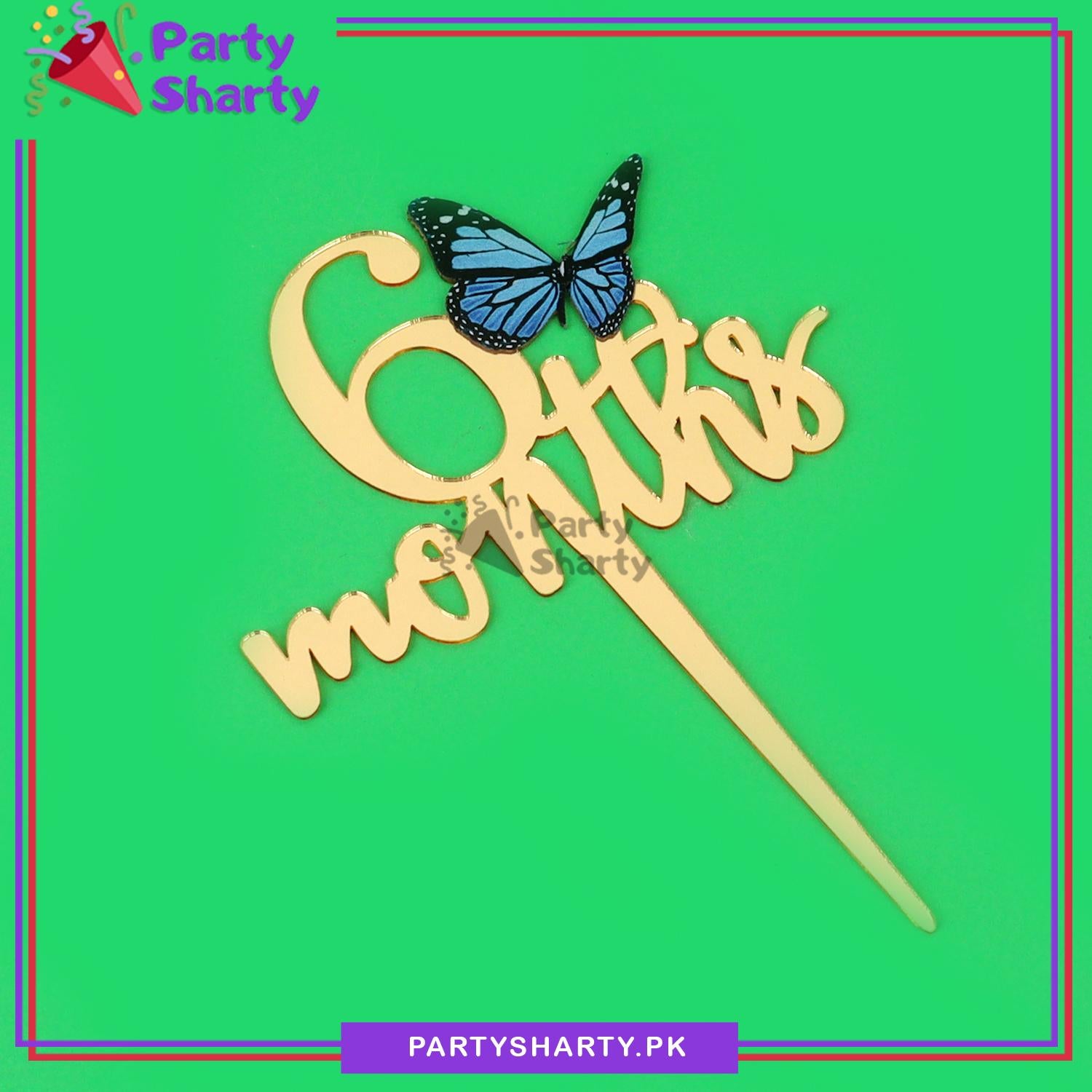 Half / 6 Months Birthday Acrylic Cake Topper for Half / 6 Months Birthday Decoration and Celebrations