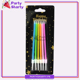 6pcs/Set Pastel Multi Pencil Birthday Cake Candles For Birthday Party Decoration & Celebrations