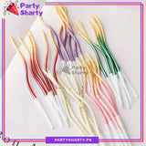 6pcs, Golden Point Splashing Ink Two-color Gradient Curved Birthday Cake Decoration Candles For Birthday, Wedding, Anniversary and Event Decoration