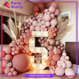 70pcs Retro Pink, Baby Pink & Champagne Gold Metallic Balloon Garland Arch Kit For Decoration
