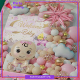 70pcs Welcome Baby Girl Theme Set for Welcome Baby Event Decoration & Celebration