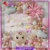 70pcs Welcome Baby Girl Theme Set for Welcome Baby Event Decoration & Celebration