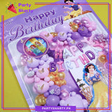 81pcs Happy Birthday Princess Snow White Theme Set For Princess Theme Birthday Decoration and Celebration