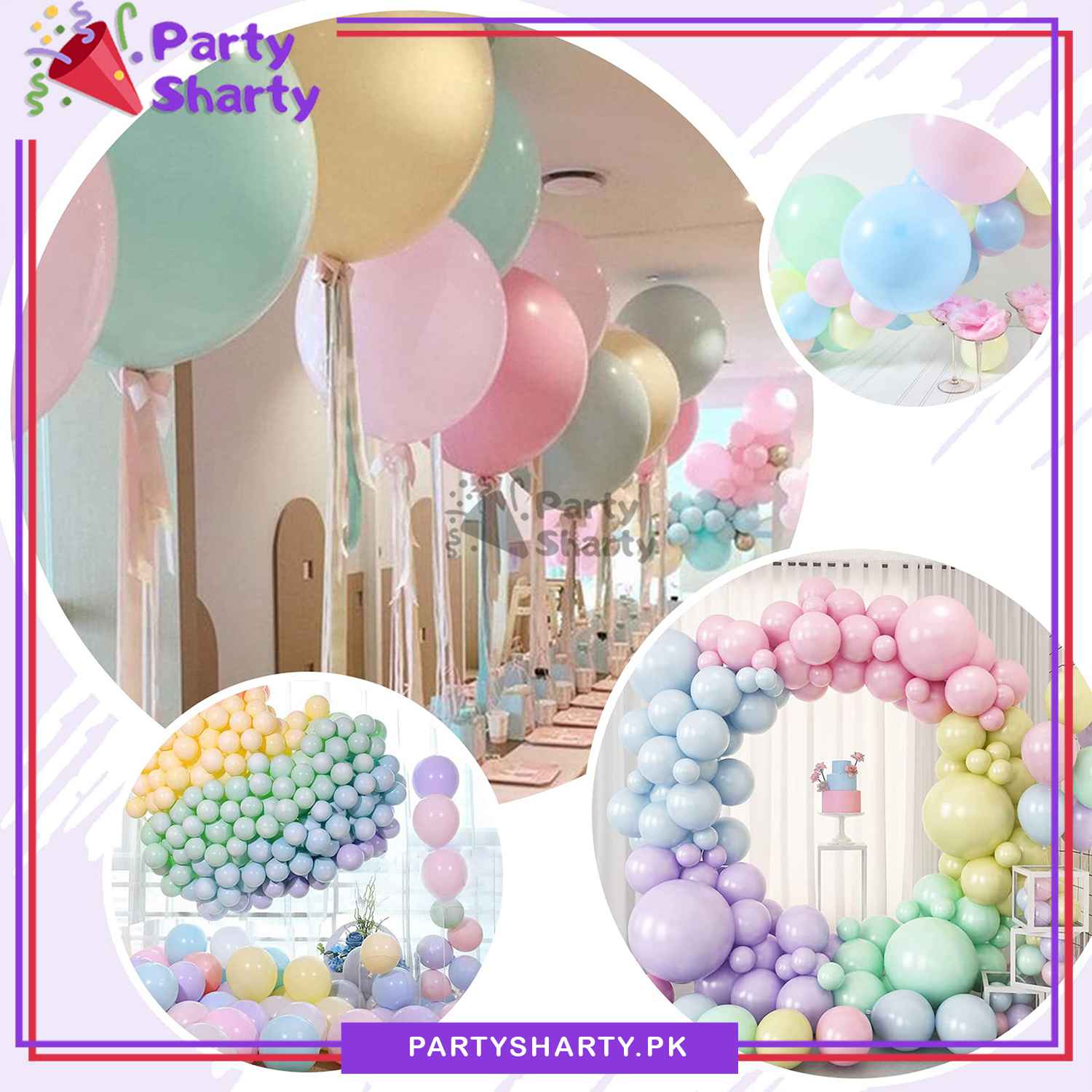 70pcs Rainbow Pastel Color Balloon Garland Kit For Birthday Party and Event Decoration