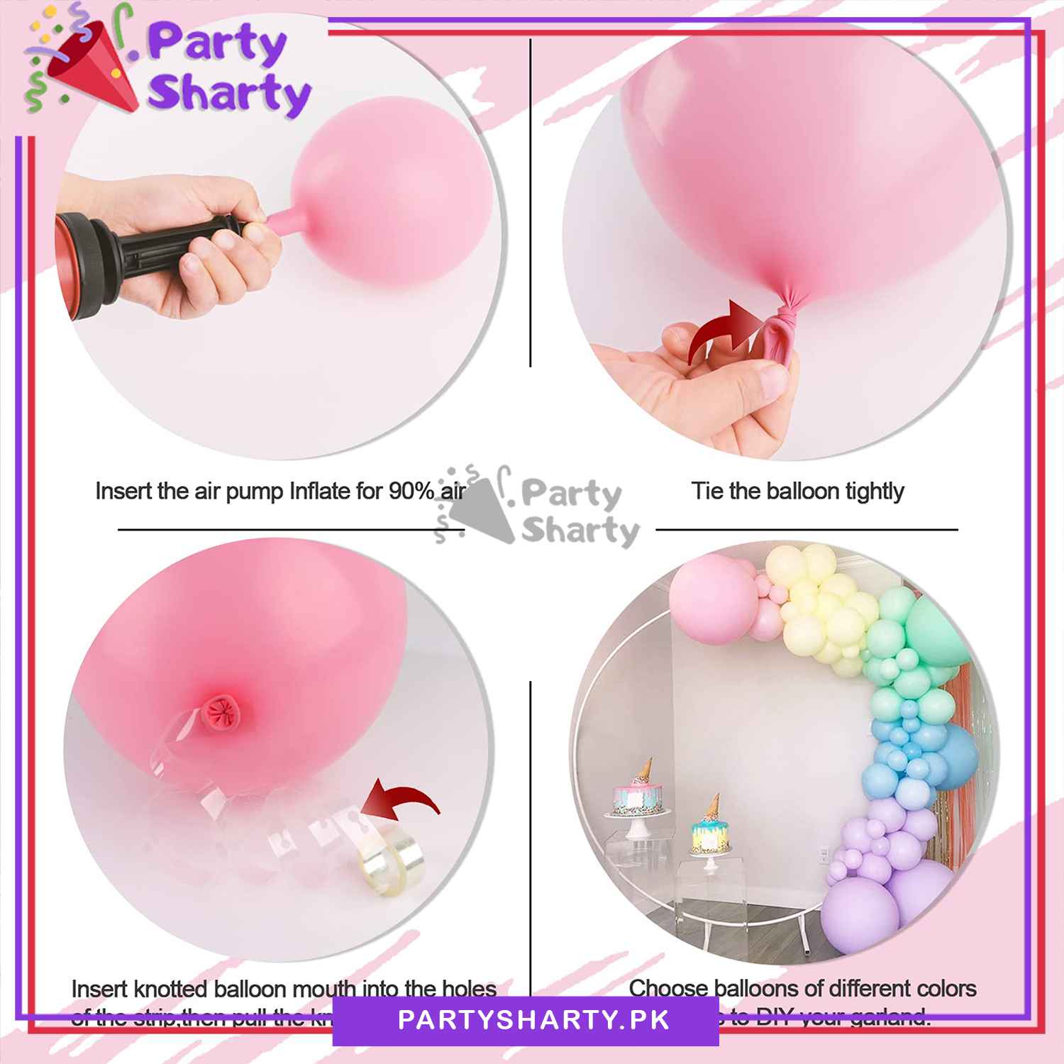 70pcs Rainbow Pastel Color Balloon Garland Kit For Birthday Party and Event Decoration