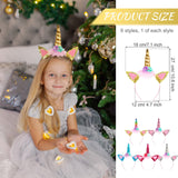 New Rainbow Unicorn Head bands Can Flip Sequins Glitter Unicorn Hairband