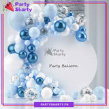71 pcs White, Dark & Baby Blue Balloon Garland Arch Kit For Party Event Decoration