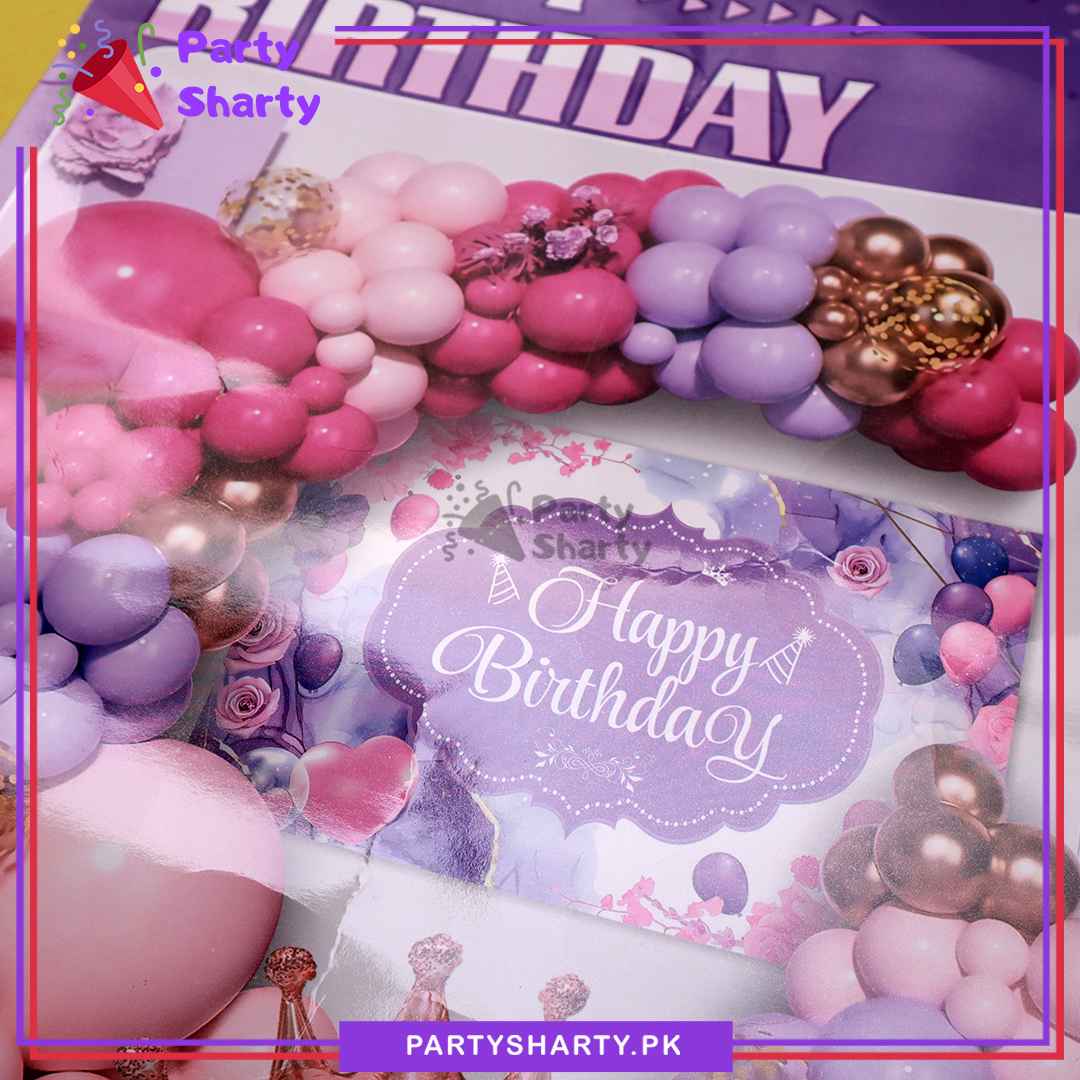 71pcs Happy Birthday Princess Crown Theme Set For Princess Theme Birthday Decoration and Celebration