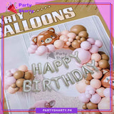 71pcs Happy Birthday Teddy Bear Theme Set Balloon Garland Arch Kit For Decoration