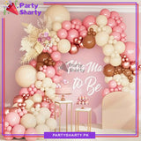 72pcs Brown, Baby Pink, Sand White & Rose Gold Balloon Garland Arch Kit For Decoration