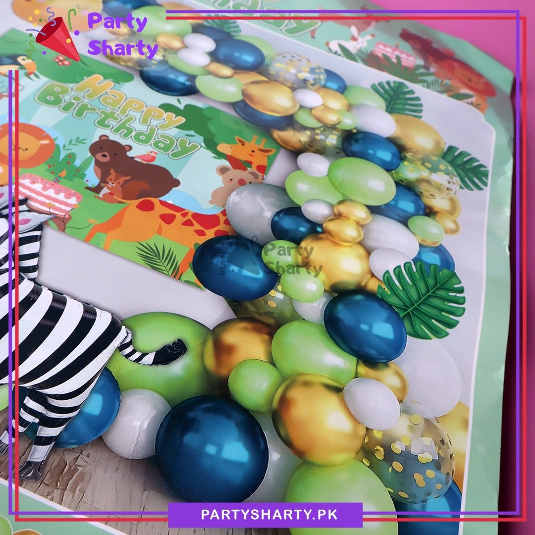 75pcs Happy Birthday Jungle Theme Set For Jungle / Safari Theme Decoration & Celebration