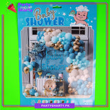 75pcs Blue Baby Shower Theme Set for Gender Reveal / Baby Shower Event Decoration and Celebration