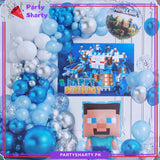 75pcs Happy Birthday Minecraft Theme Set For Theme Based Birthday Decoration & Celebration
