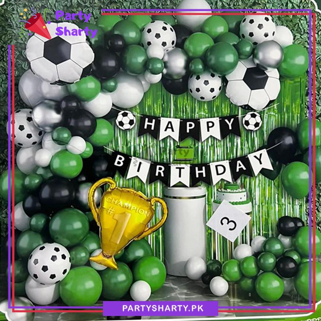 77pcs Happy Birthday Foot Ball Theme Set For Theme Birthday Decoration & Celebration