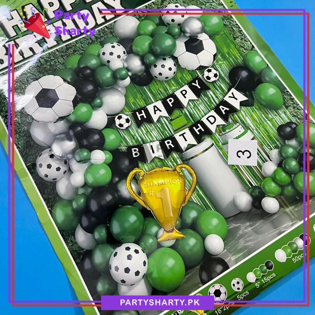 77pcs Happy Birthday Foot Ball Theme Set For Theme Birthday Decoration & Celebration