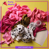 77pcs Happy Birthday Golden with Pink & White Cow Theme Set For Farm Animal Themed Party Decoration & Celebration