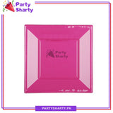 7 inches Stylish Square Plastic Plates Pack of 10 For Party Decoration & Celebration