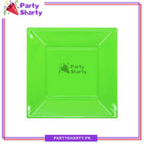7 inches Stylish Square Plastic Plates Pack of 10 For Party Decoration & Celebration