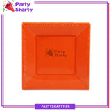 7 inches Stylish Square Plastic Plates Pack of 10 For Party Decoration & Celebration
