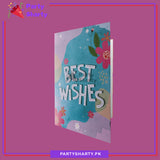 Best Wishes Floral Design Greeting Card