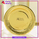 7inches Metallic Color Paper Plates For Party Event Decoration & Celebration