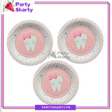 I Got My First Tooth Theme Paper Plates Pack of 10 for First Tooth Theme Party Decoration
