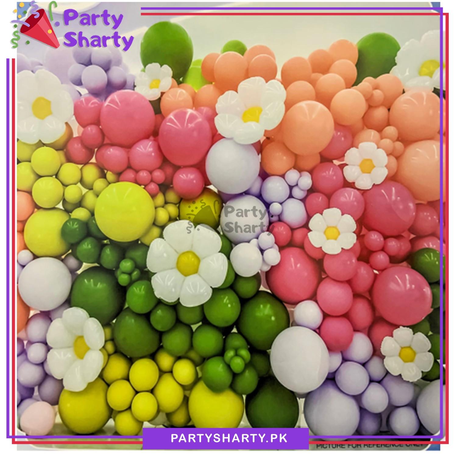 80pcs Daisy Flower Balloon Garland Kit For Flower Theme For Birthday Decoration and Celebration